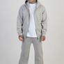 SikSilk - Grey Marl Graphic Full Zip Hoodie